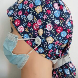 GORRO ESTAMPADO EN ALGODON PARA MOÑO